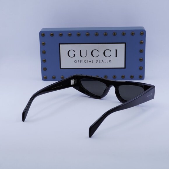 Gucci GG1779S 001 Cat Eye Sunglasses - Black/Grey - Picture 10 of 11